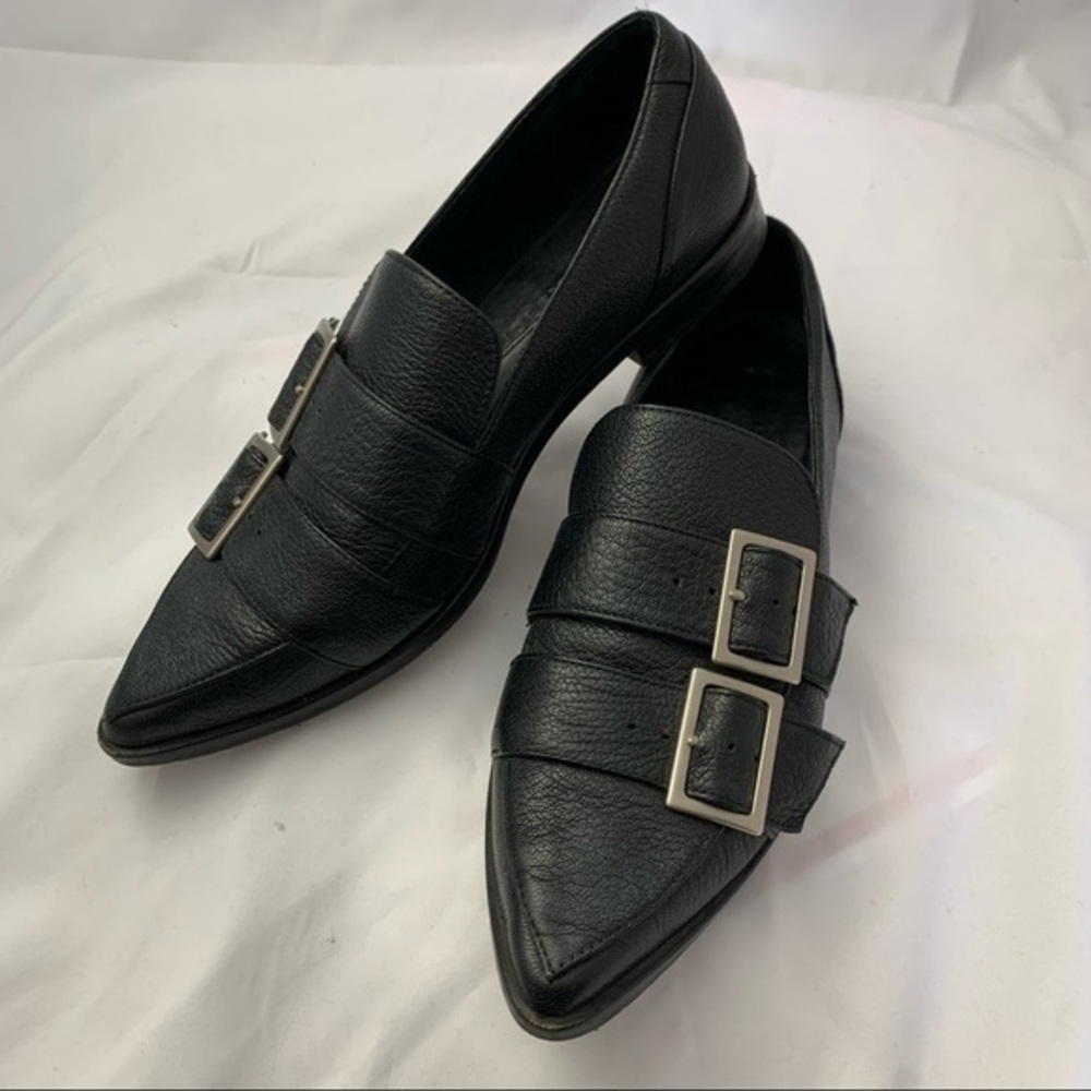 Audley Pebbled Leather Black Monkstrap Loafer 38